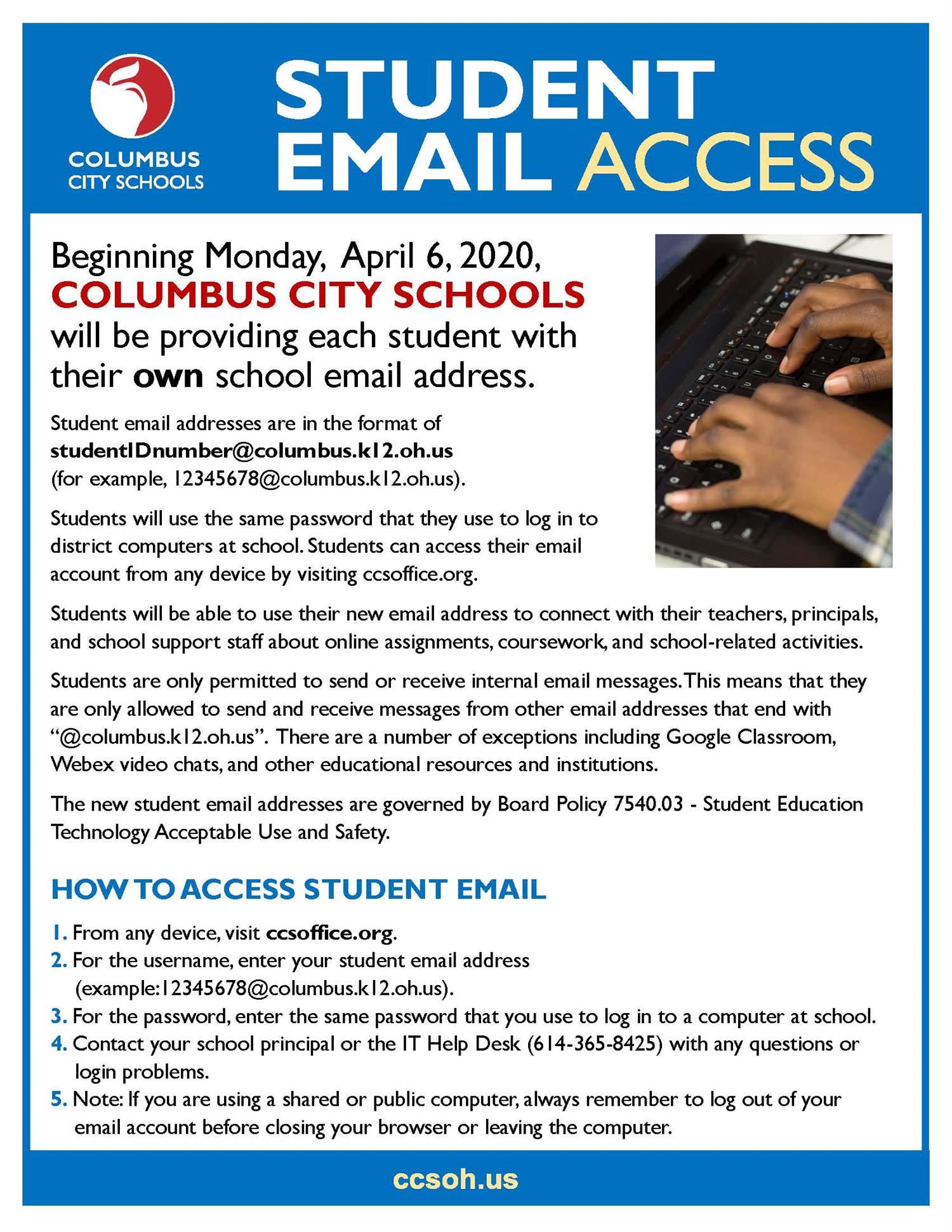 Student Email Access Information